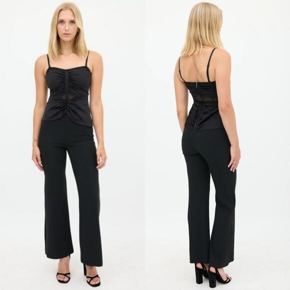 JONATHAN SIMKHAI Ruched Strapless Jumpsuit Size 4 Black‎ Minimalist Formal - Picture 16 of 16